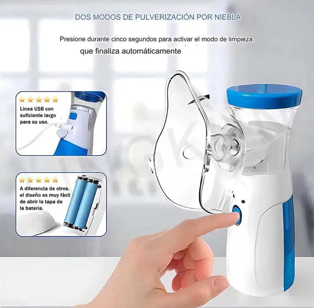 Nebulizador Portátil Ultrasónico – Respiración Clara en Todo Momento 🌬️🏥
