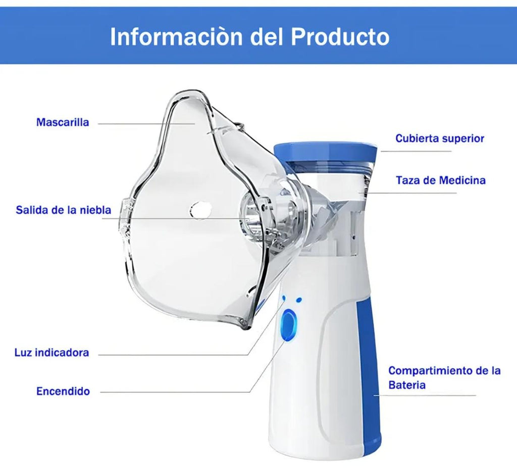 Nebulizador Portátil Ultrasónico – Respiración Clara en Todo Momento 🌬️🏥
